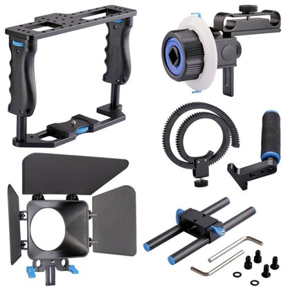 YELANGU YLG1103A-B Large Handle Video Camera Cage Stabilizer + Matte Box Kit for DSLR Camera / Video Camera - Camera Accessories by YELANGU | Online Shopping UK | buy2fix