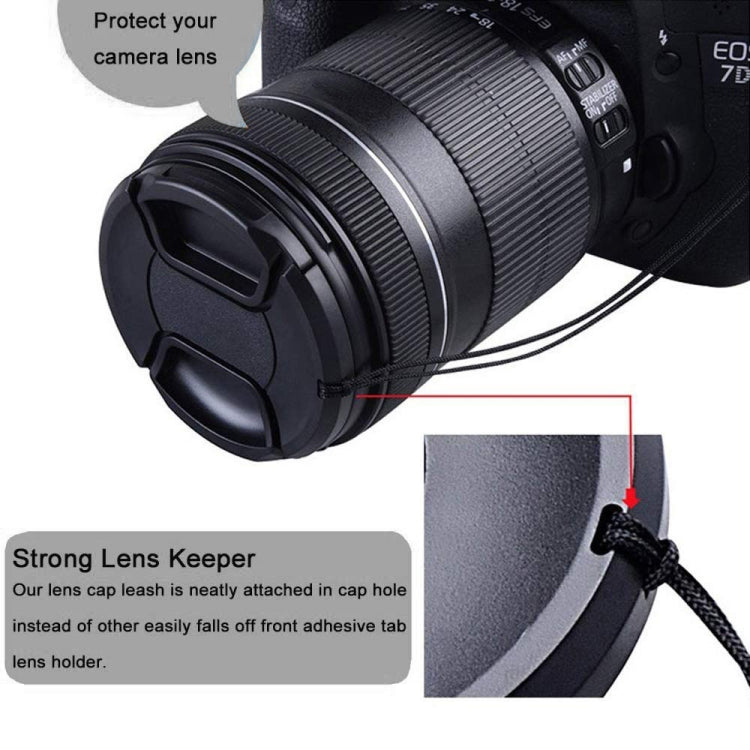 77mm Center Pinch Camera Lens Cap(Black) - Lens Cap by buy2fix | Online Shopping UK | buy2fix