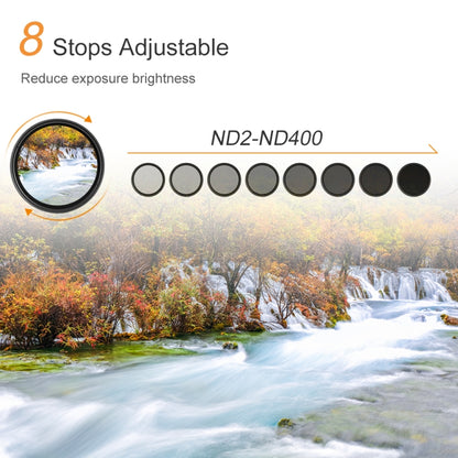 62mm ND Fader Neutral Density Adjustable Variable Filter ND2 to ND400 Filter(Black) - Camera Accessories by buy2fix | Online Shopping UK | buy2fix