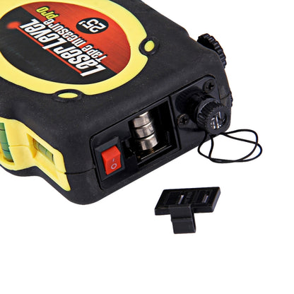 Laser Level with Tape Measure Pro (25 feet) & Belt Clip / Can be Attached to Tripod(Yellow) - Consumer Electronics by buy2fix | Online Shopping UK | buy2fix