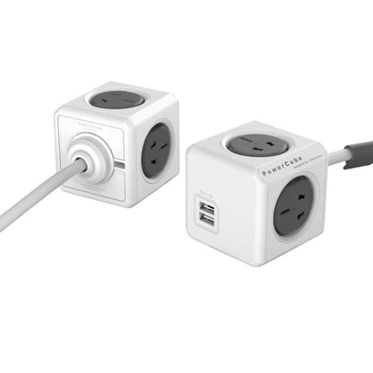 PowerCube 10A Universal Wall Adapter Power Socket with 4 US / AU Sockets and 2 USB Ports and Extended Line for Home Office, Cable Length: 1.5m, AU Plug, Random Color Delivery - Consumer Electronics by buy2fix | Online Shopping UK | buy2fix