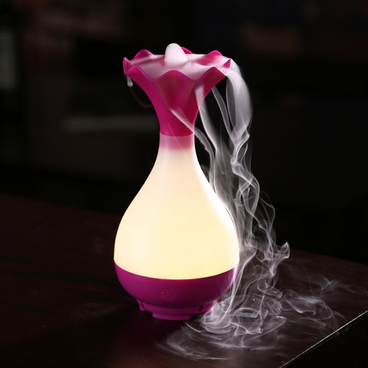 5V 4W USB Vase Aroma Diffuser Air Purifier Humidifier with LED Light for Office / Home Room(Magenta) - Home & Garden by buy2fix | Online Shopping UK | buy2fix