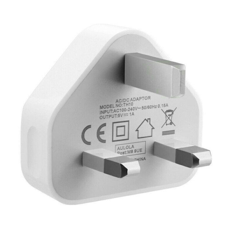 5V / 1A UK Plug USB Charger(White) - Apple Accessories by buy2fix | Online Shopping UK | buy2fix