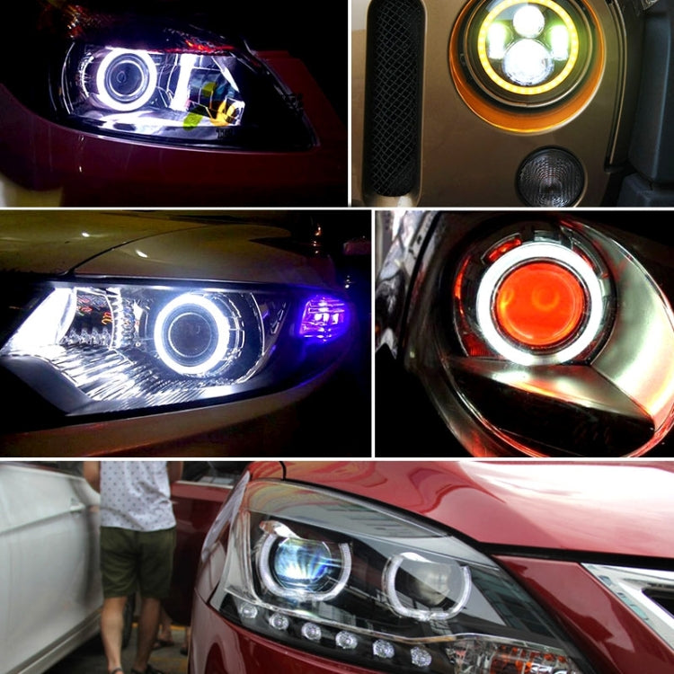 110mm 5W 180LM Angel Eyes Circles Car Headlight White Light COB LED Lights for Vehicles, DC 12-24V - In Car by buy2fix | Online Shopping UK | buy2fix