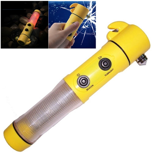 4 in 1 Multi Function Flashlight Alarm Emergency Hammer LED Flash Light For Auto-used(Yellow) - Emergency Hammer by buy2fix | Online Shopping UK | buy2fix