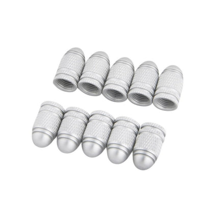 2 PCS Bicycle Aluminum Alloy Tire Valve Caps(Silver) - Outdoor & Sports by buy2fix | Online Shopping UK | buy2fix