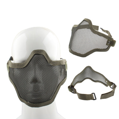 Half Face Net Mesh Style Protection Mask with Elastic Strap(Army Green) - Protective Helmet & Masks by buy2fix | Online Shopping UK | buy2fix