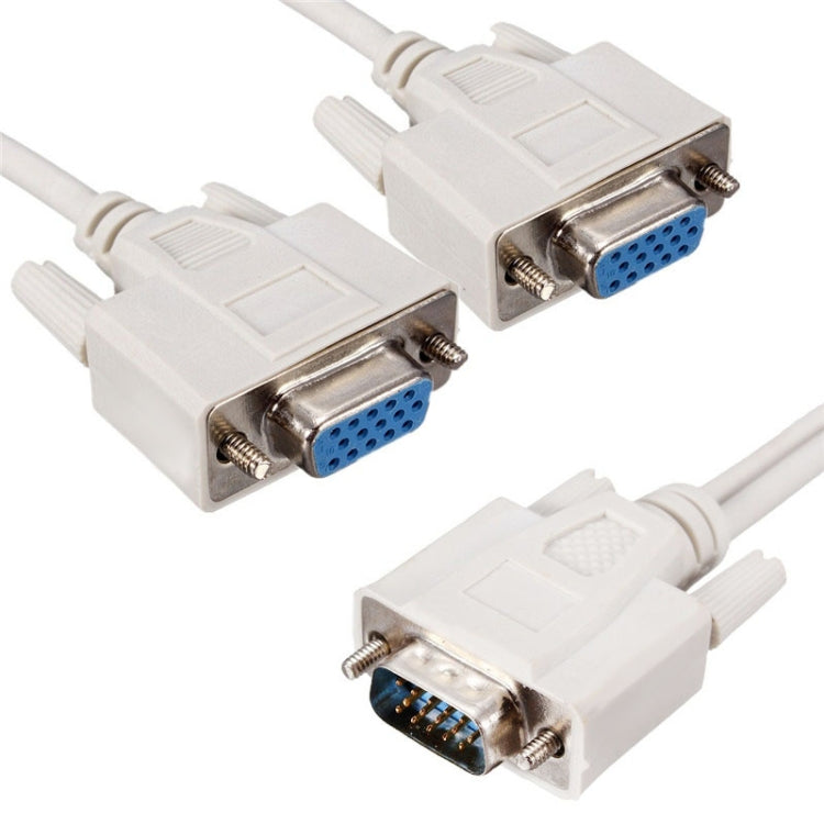 VGA SVGA HDB15 Male to 2 Female Splitter Cable - Cable by buy2fix | Online Shopping UK | buy2fix