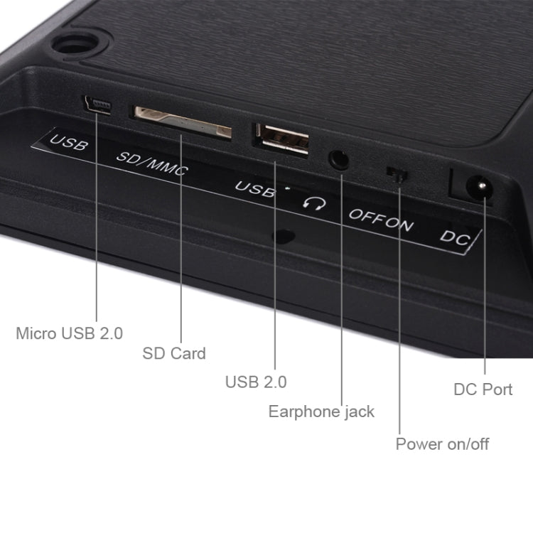 12.0 Inch LED Display Multi-media Digital Photo Frame with Holder / Music & Movie Player / Remote Control Function, Support USB / SD, Built in Stereo Speaker(White) - Consumer Electronics by buy2fix | Online Shopping UK | buy2fix