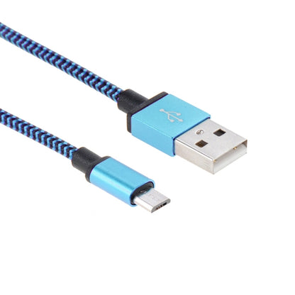 2m Woven Style Micro USB to USB 2.0 Data / Charger Cable(Blue) - Micro USB Cable by buy2fix | Online Shopping UK | buy2fix