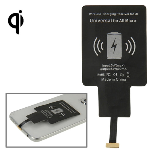 Wireless Charging Receiver For QI, Universal for All Micro(Black) - Wireless Charger Receiver by buy2fix | Online Shopping UK | buy2fix