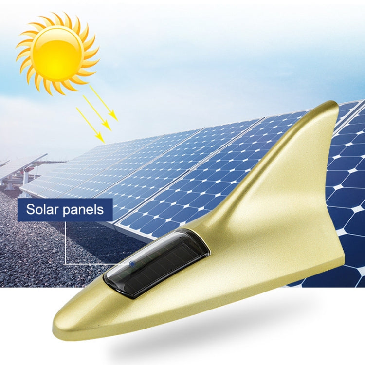 Solar Shark Fin High-positioned Alarm Light(Silver) - In Car by buy2fix | Online Shopping UK | buy2fix