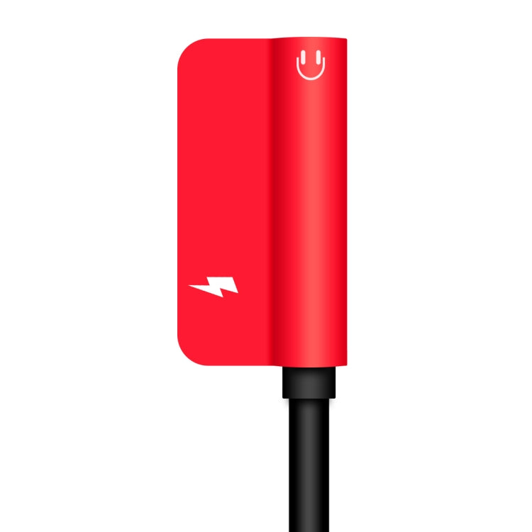 ENKAY Hat-ptince Type-C to Type-C&3.5mm Jack Charge Audio Adapter Cable, For Galaxy, HTC, Google, LG, Sony, Huawei, Xiaomi, Lenovo and Other Android Phone(Red) - Audio Adapter by ENKAY | Online Shopping UK | buy2fix