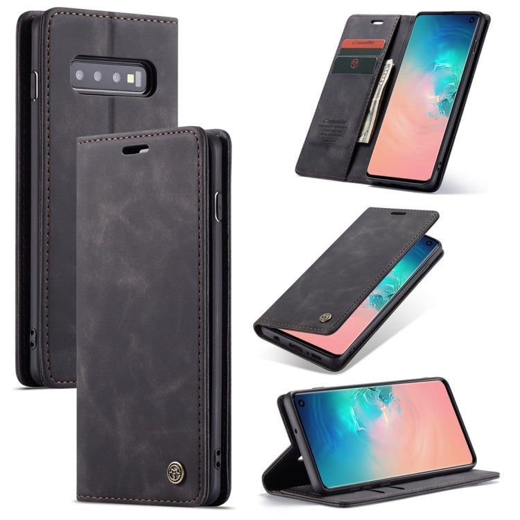 CaseMe-013 Multifunctional Retro Frosted Horizontal Flip Leather Case for Galaxy S10, with Card Slot & Holder & Wallet (Black) - Galaxy Phone Cases by CaseMe | Online Shopping UK | buy2fix