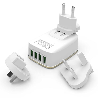 LDNIO A4404 4.4A 4 x USB Ports Smart Travel Charger, US Plug - USB Charger by LDNIO | Online Shopping UK | buy2fix