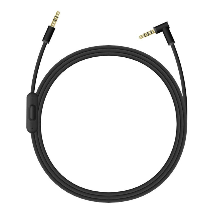 ZS0087 3.5mm Male to Male Earphone Cable with Mic & Wire-controlled, Cable Length: 1.4m(Black) - Headset Accessories by buy2fix | Online Shopping UK | buy2fix