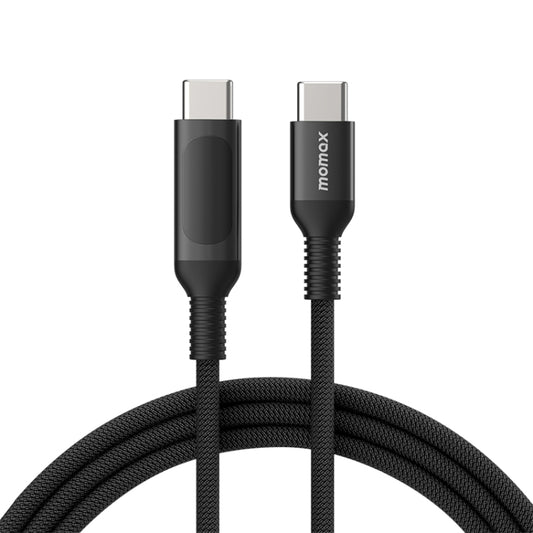 MOMAX DC22 1.2m USB-C / Type-C to USB-C / Type-C PD 100W Digital Display Braided Data Sync Charge Cable (Black) -  by MOMAX | Online Shopping UK | buy2fix