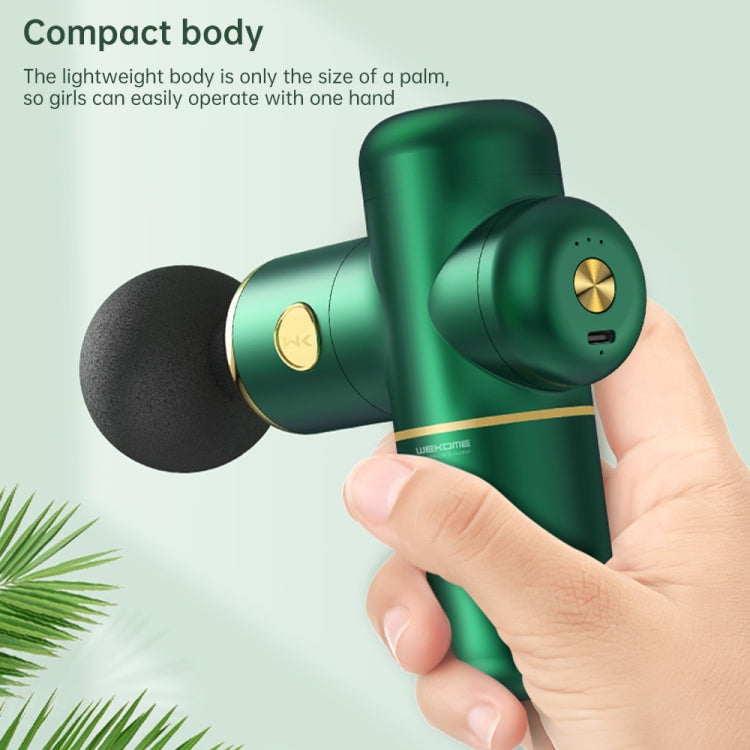 WK WT-FG02 Portable Sports Massage Muscle Gun with 4 Massage Heads (Green) - Massage gun & Accessories by WK | Online Shopping UK | buy2fix