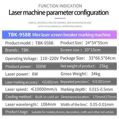 TBK958B Automatic Mini Laser Marking Screen Separater Repair Machine - Repair Platform by TBK | Online Shopping UK | buy2fix