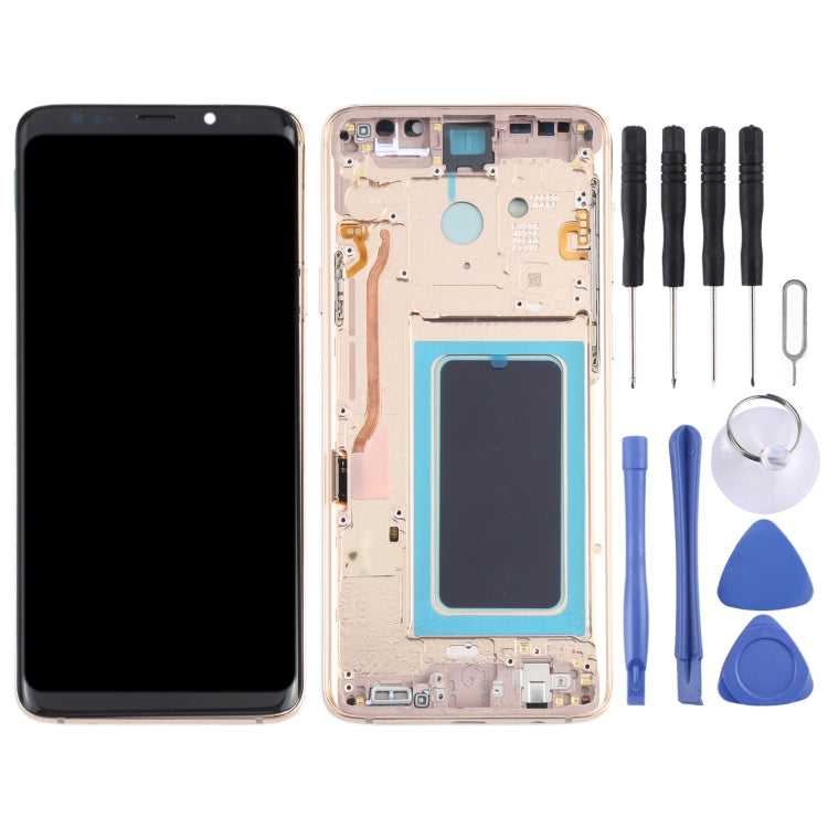 OLED LCD Screen for Samsung Galaxy S9+ SM-G965 Digitizer Full Assembly with Frame (Gold) - Galaxy S Series Parts by buy2fix | Online Shopping UK | buy2fix