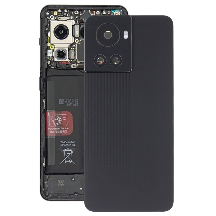 Battery Back Cover with Camera Lens for OnePlus 10R/Ace(Black) - Repair & Spare Parts by buy2fix | Online Shopping UK | buy2fix