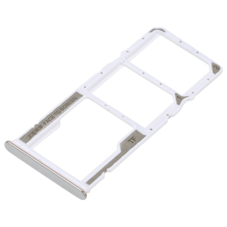 SIM Card Tray + SIM Card Tray + Micro SD Card Tray For Xiaomi Redmi Note 11E (Silver) - Card Tray by buy2fix | Online Shopping UK | buy2fix