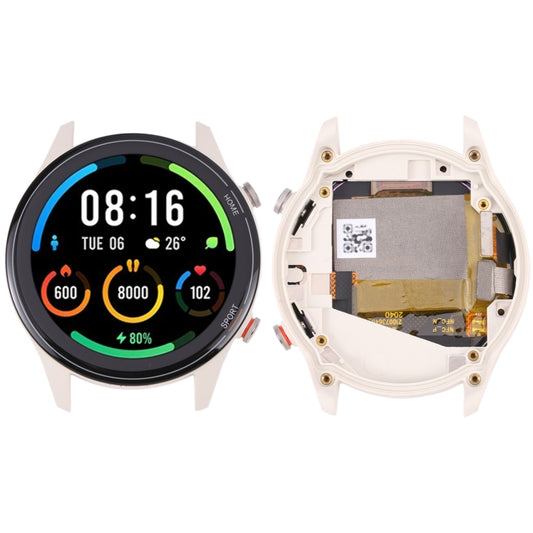 Original LCD Screen For Xiaomi Mi Watch / Watch Color Sport / Watch Revolve Active Digitizer Full Assembly with Frame (White) - Repair & Spare Parts by buy2fix | Online Shopping UK | buy2fix