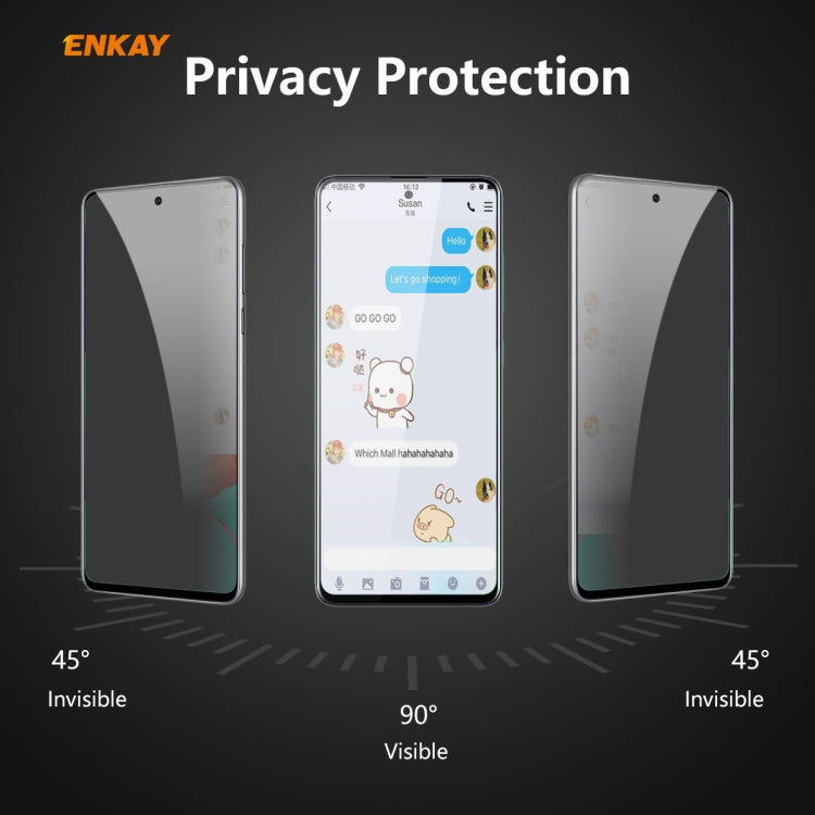 For Samsung Galaxy A51 ENKAY Hat-Prince 0.26mm 9H 6D Privacy Anti-spy Full Screen Tempered Glass Film - Galaxy Tempered Glass by ENKAY | Online Shopping UK | buy2fix