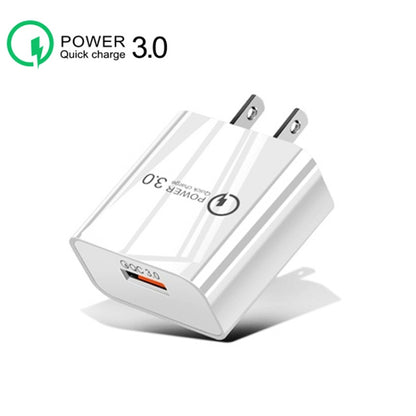 Mini QC3.0 USB 18W Mobile Phone Tablet Universal Fast Charger, US Plug(White) - Mobile Accessories by buy2fix | Online Shopping UK | buy2fix