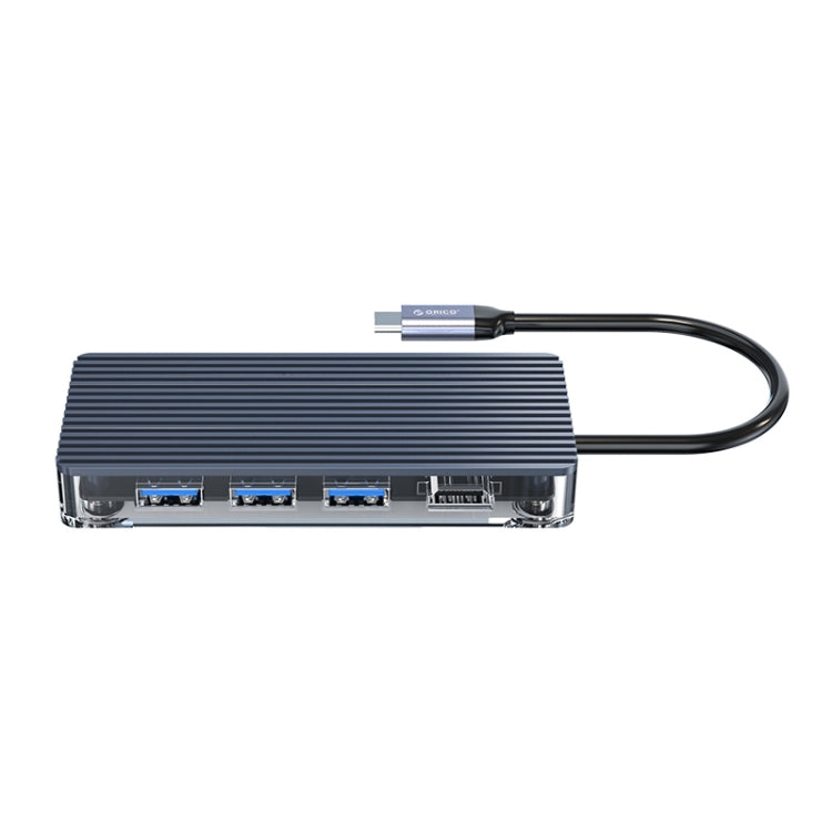 ORICO WB-6RJ 6 in 1 Type-C Transparent HUB - Computer & Networking by ORICO | Online Shopping UK | buy2fix