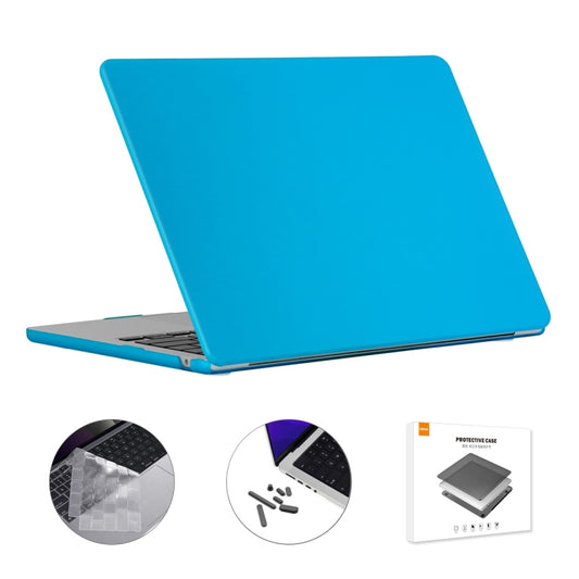 For MacBook Air 13.6 2022/2024 A2681 M2 / A3113 M3 EU Version ENKAY 3 in 1 Matte Laptop Case with TPU Keyboard Film / Anti-dust Plugs (Baby Blue) - MacBook Air Cases by ENKAY | Online Shopping UK | buy2fix