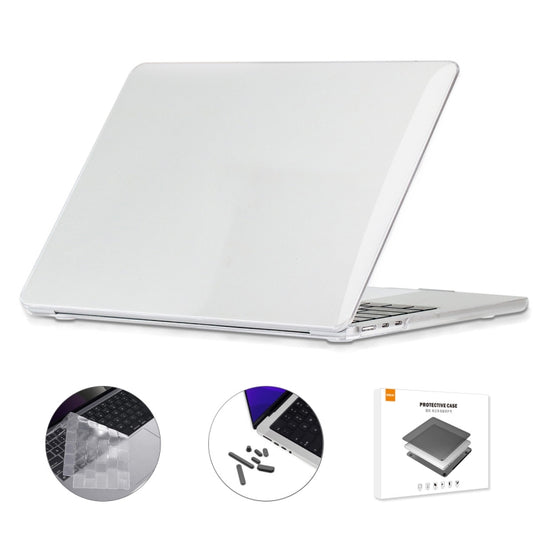 For MacBook Air 13.6 2022/2024 A2681 M2 / A3113 M3 EU Version ENKAY 3 in 1 Crystal Laptop Case with TPU Keyboard Film / Anti-dust Plugs(Transparent) - MacBook Air Cases by ENKAY | Online Shopping UK | buy2fix