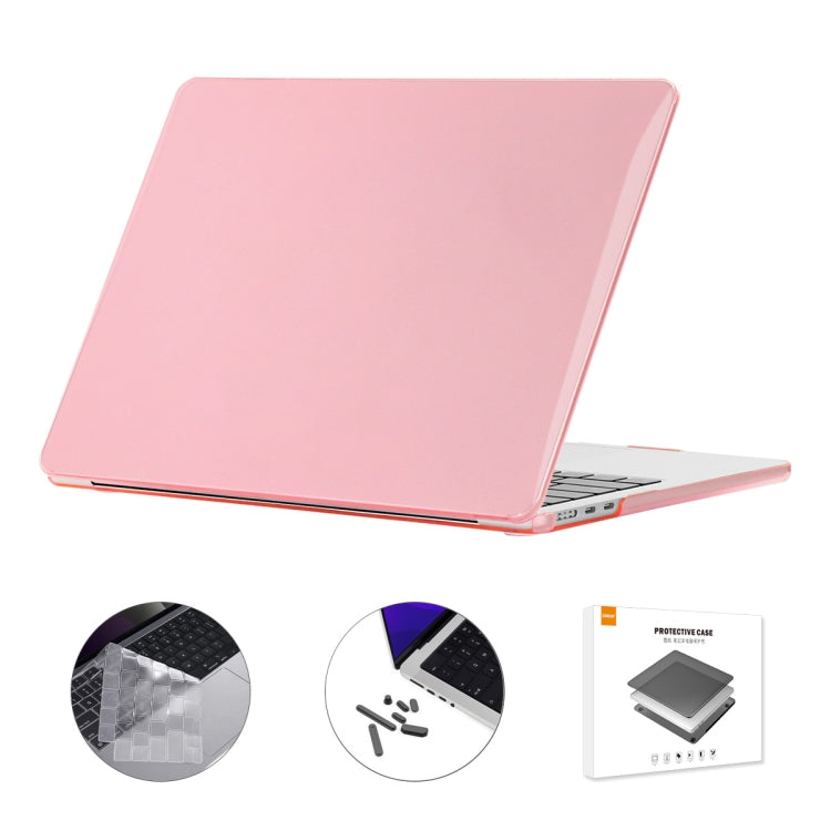 For MacBook Air 13.6 2022/2024 A2681 M2 / A3113 M3 US Version ENKAY 3 in 1 Crystal Laptop Case with TPU Keyboard Film / Anti-dust Plugs (Pink) - MacBook Air Cases by ENKAY | Online Shopping UK | buy2fix