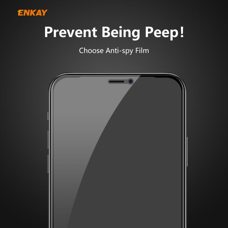 For iPhone 12 mini 5pcs ENKAY Hat-Prince 0.26mm 9H 6D Privacy Anti-spy Full Screen Tempered Glass Film 5.4 - iPhone 12 mini Tempered Glass by ENKAY | Online Shopping UK | buy2fix