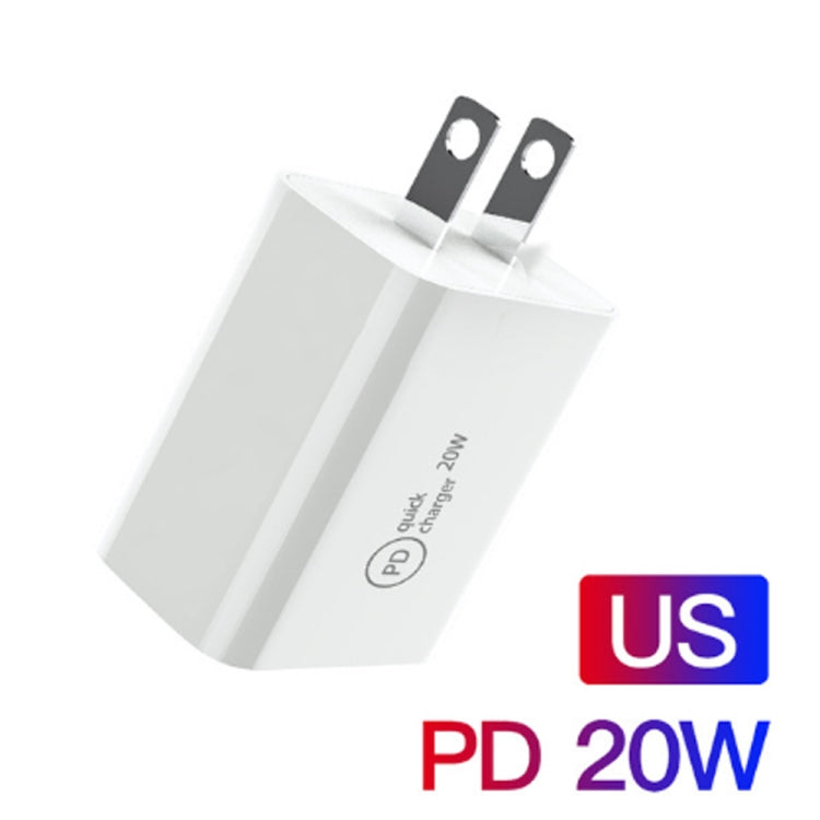 SDC-20W 2 in 1 PD 20W USB-C / Type-C Travel Charger + 3A PD3.0 USB-C / Type-C to 8 Pin Fast Charge Data Cable Set, Cable Length: 1m, US Plug - Mobile Accessories by buy2fix | Online Shopping UK | buy2fix