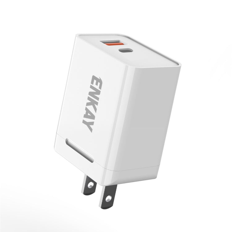 ENKAY Hat-Prince U033 18W 3A PD+QC 3.0 Fast Charging Travel Charger Power Adapter, US Plug - USB Charger by ENKAY | Online Shopping UK | buy2fix