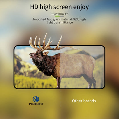 For OPPO Reno5 PINWUYO 9H 2.5D Full Screen Tempered Glass Film(Black) - OPPO Tempered Glass by PINWUYO | Online Shopping UK | buy2fix