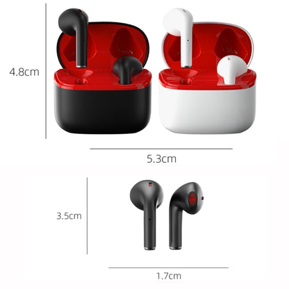 JM12 TWS Earphone Bluetooth 5.0 Touch Control Stereo Bass Sport Wireless Earphone With Mic(White) - TWS Earphone by buy2fix | Online Shopping UK | buy2fix