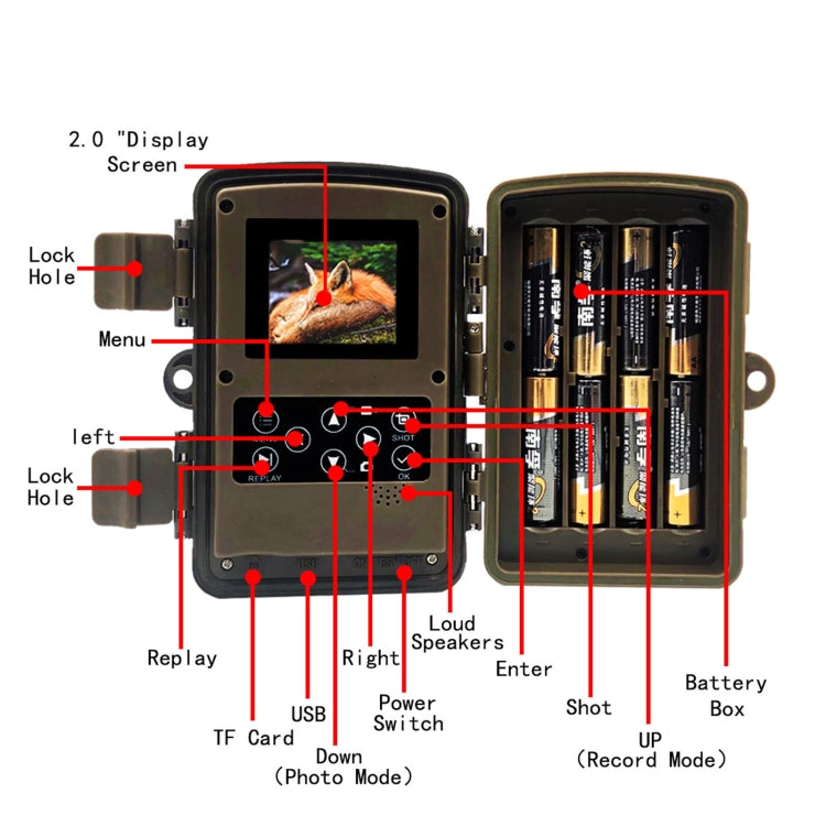 PR700 1080P Wildlife Hunting Camera Motion Activated Night Vision Camcorder for Outdoor Tracking Scan Trigger - Hunting Cameras by buy2fix | Online Shopping UK | buy2fix