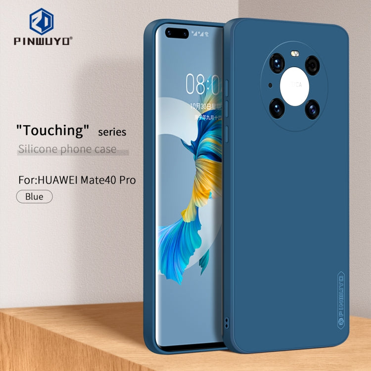 For Huawei Mate 40 Pro PINWUYO Sense Series Liquid Silicone TPU Mobile Phone Case(Blue) - Huawei Cases by PINWUYO | Online Shopping UK | buy2fix