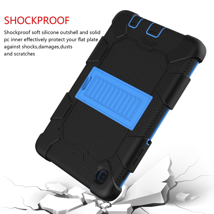 For Samsung Galaxy Tab A7 Lite T220 / T225 Two-Color Robot Shockproof Silicone + PC Protective Case with Holder(Black+Blue) - Samsung Accessories by buy2fix | Online Shopping UK | buy2fix