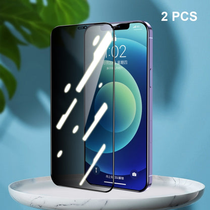 For iPhone 12 mini 2pcs ENKAY Hat-Prince Full Coverage 28 Degree Privacy Screen Protector Anti-spy Tempered Glass Film - iPhone 12 mini Tempered Glass by ENKAY | Online Shopping UK | buy2fix