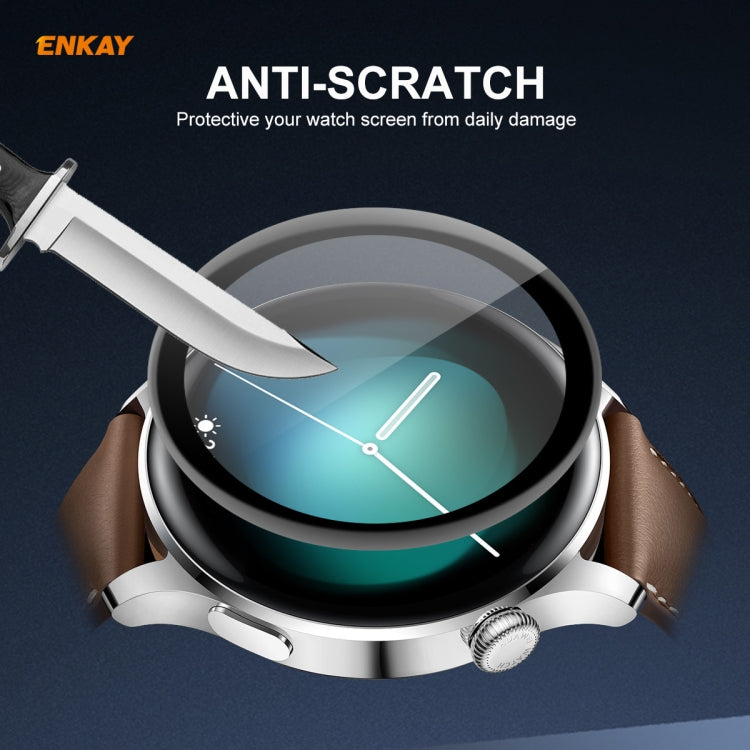 10 PCS For Huawei WATCH 3 46mm ENKAY Hat-Prince 3D Full Coverage Soft PC Edge + PMMA HD Screen Protector Film - Screen Protector by ENKAY | Online Shopping UK | buy2fix