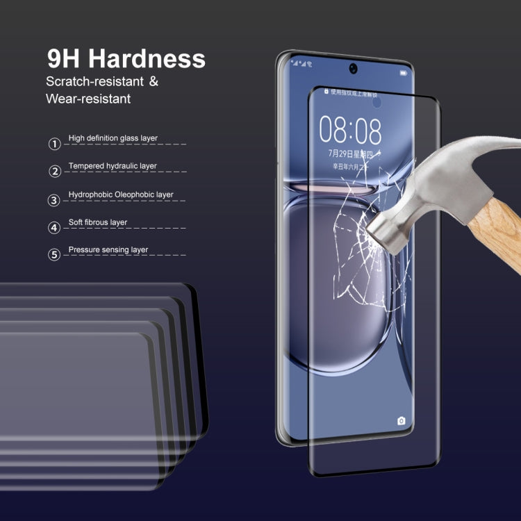 2 PCS For Huawei P50 Pro ENKAY 3D Heat Bending Tempered Glass Film - Huawei Tempered Glass by ENKAY | Online Shopping UK | buy2fix