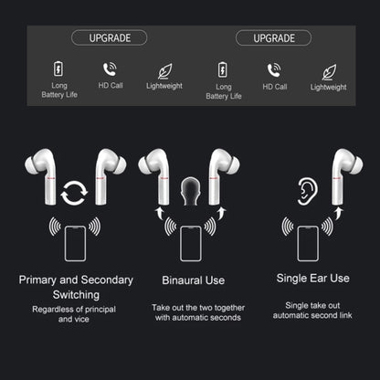 T&G T50 Sport TWS Bluetooth Earphone HIFI Noise Canceling Handfree Earbuds with Microphone(White) - Bluetooth Earphone by T&G | Online Shopping UK | buy2fix