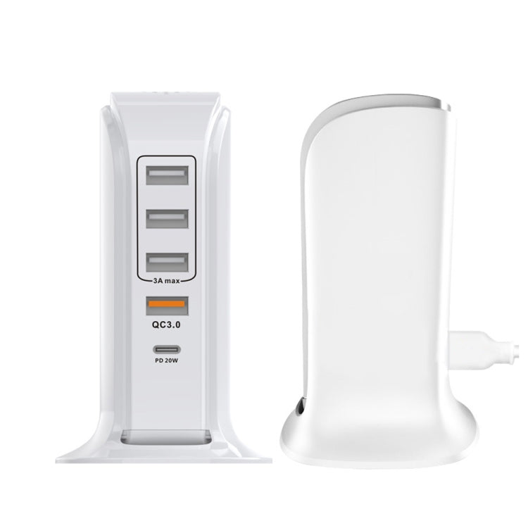 PD-36W PD3.0 + QC3.0 4-port USB Mobile Phone Charging Sailboat Multi Port Charger, UK Plug - Multifunction Charger by buy2fix | Online Shopping UK | buy2fix