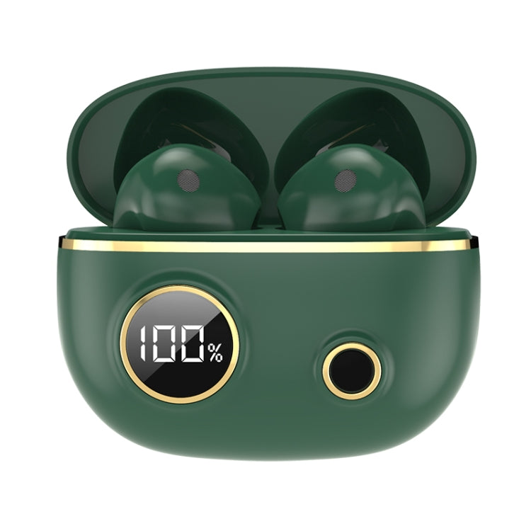 PRO100 TWS Bluetooth 5.2 Noise Canceling Waterproof Earphones 9D Stereo Sports Headphone with Charging Case(Green) - Bluetooth Earphone by buy2fix | Online Shopping UK | buy2fix