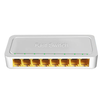 8-Ports 100M RJ45 Mini Switch Home Plug-and-Play Bypass Unmanaged Network Splitter for Bedroom Network Monitoring - Switch by buy2fix | Online Shopping UK | buy2fix