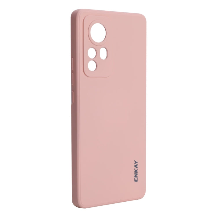 For Xiaomi 12 / 12X / 12S ENKAY Liquid Silicone Soft Shockproof Phone Case(Pink) - Xiaomi Cases by ENKAY | Online Shopping UK | buy2fix