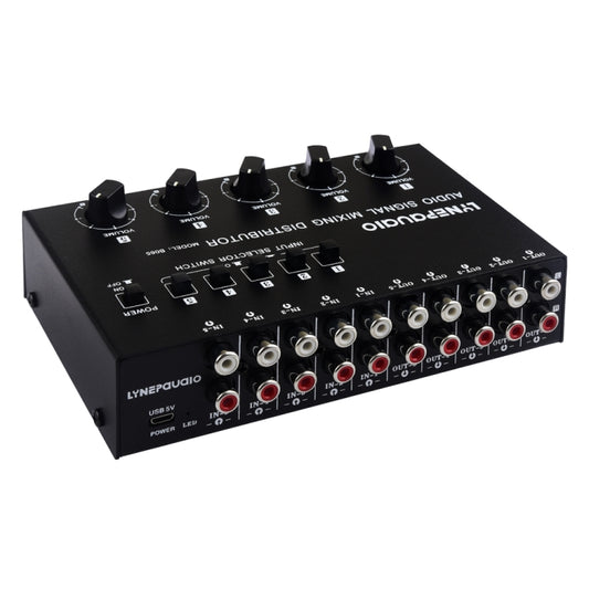 5 In 5 Out Audio Signal Selector Sound Mixing Distribute Device Input Independent Switch - Consumer Electronics by buy2fix | Online Shopping UK | buy2fix